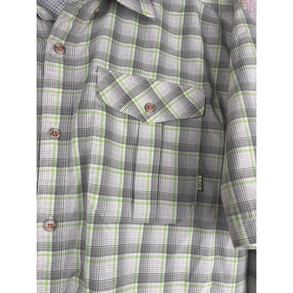 HOWLER BROS Plaid Long Sleeve Button Front Shirt Men's lg Nylon Poly - Picture 2 of 9